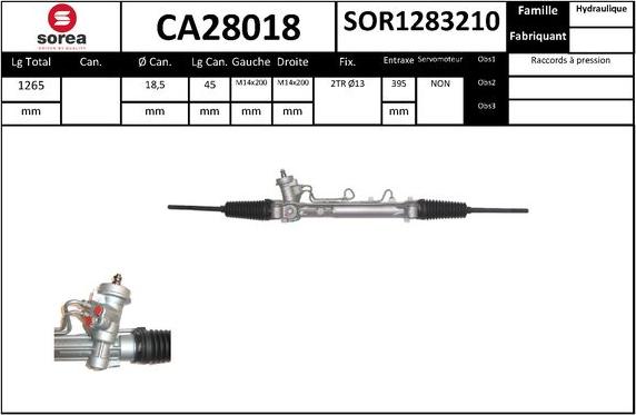 EAI CA28018 - Рульовий механізм, рейка autozip.com.ua