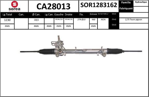EAI CA28013 - Рульовий механізм, рейка autozip.com.ua