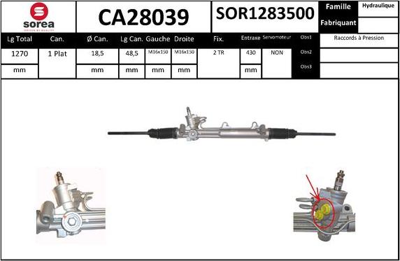 EAI CA28039 - Рульовий механізм, рейка autozip.com.ua