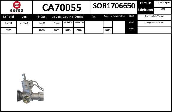 EAI CA70055 - Рульовий механізм, рейка autozip.com.ua