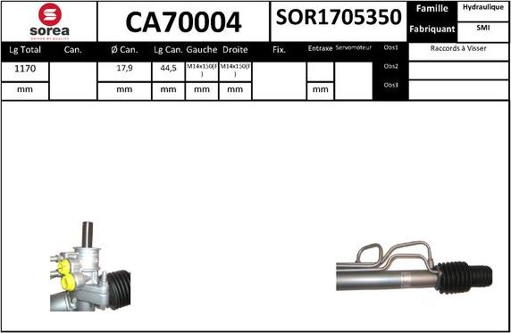 EAI CA70004 - Рульовий механізм, рейка autozip.com.ua