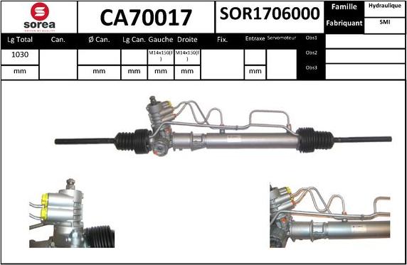 EAI CA70017 - Рульовий механізм, рейка autozip.com.ua