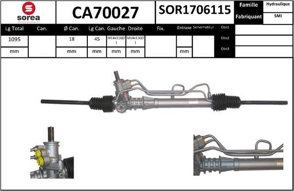 EAI CA70027 - Рульовий механізм, рейка autozip.com.ua