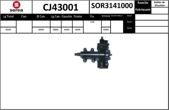 EAI CJ43001 - Рульовий механізм, рейка autozip.com.ua