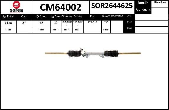 EAI CM64002 - Рульовий механізм, рейка autozip.com.ua