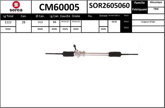 EAI CM60005 - Рульовий механізм, рейка autozip.com.ua