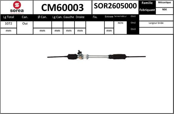EAI CM60003 - Рульовий механізм, рейка autozip.com.ua