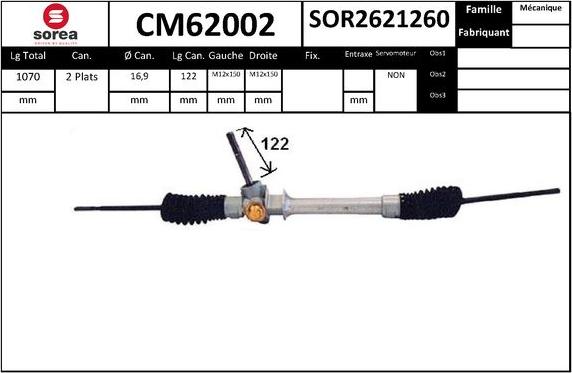 EAI CM62002 - Рульовий механізм, рейка autozip.com.ua