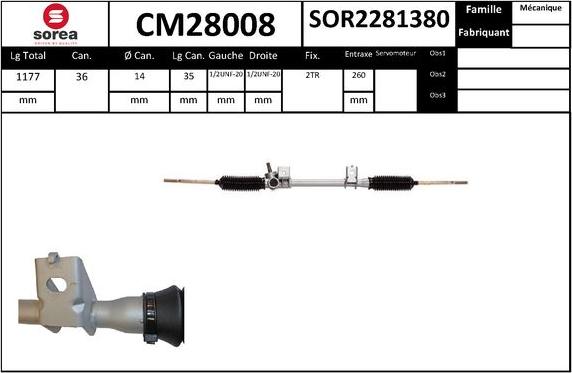 EAI CM28008 - Рульовий механізм, рейка autozip.com.ua