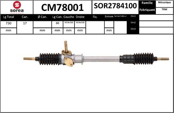 EAI CM78001 - Рульовий механізм, рейка autozip.com.ua