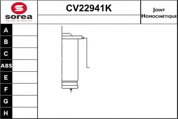 EAI CV22941K - Шарнірний комплект, ШРУС, приводний вал autozip.com.ua