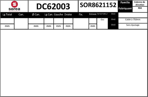 EAI DC62003 - Рульова колонка autozip.com.ua