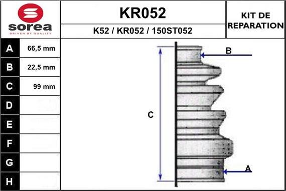 EAI KR052 - Пильник, приводний вал autozip.com.ua