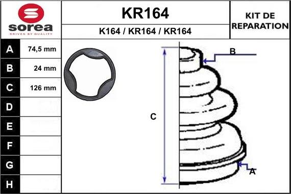 EAI KR164 - Пильник, приводний вал autozip.com.ua