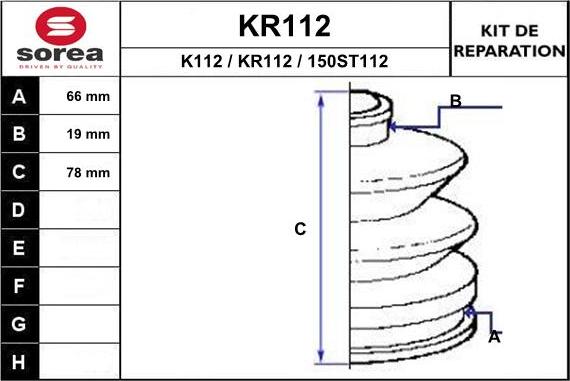 EAI KR112 - Пильник, приводний вал autozip.com.ua