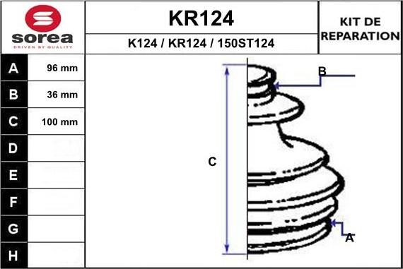 EAI KR124 - Пильник, приводний вал autozip.com.ua