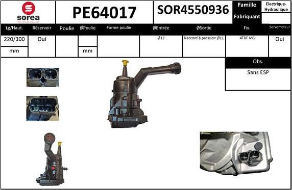 EAI PE64017 - Гідравлічний насос, рульове управління, ГУР autozip.com.ua