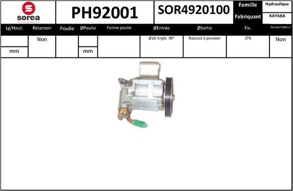 EAI PH92001 - Гідравлічний насос, рульове управління, ГУР autozip.com.ua