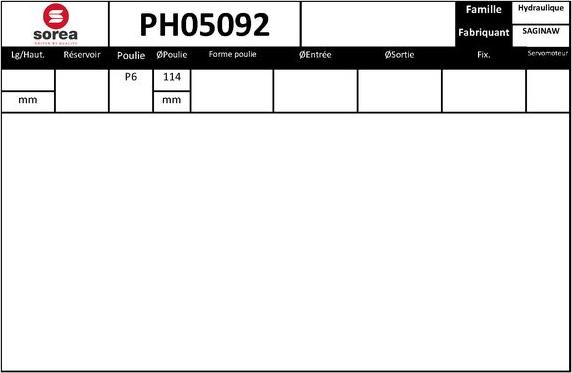 EAI PH05092 - Гідравлічний насос, рульове управління, ГУР autozip.com.ua
