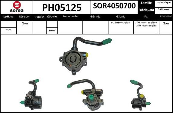 EAI PH05125 - Гідравлічний насос, рульове управління, ГУР autozip.com.ua