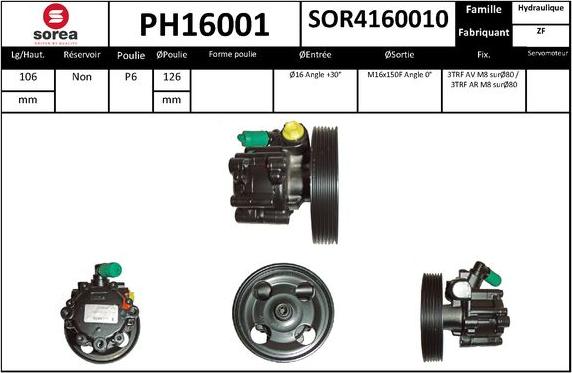 EAI PH16001 - Гідравлічний насос, рульове управління, ГУР autozip.com.ua