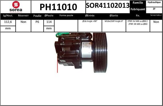 EAI PH11010 - Гідравлічний насос, рульове управління, ГУР autozip.com.ua