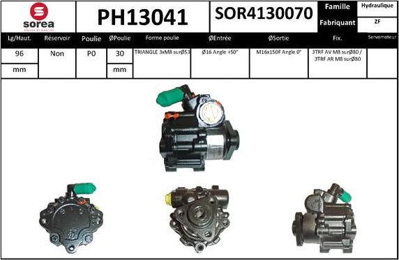 EAI PH13041 - Гідравлічний насос, рульове управління, ГУР autozip.com.ua