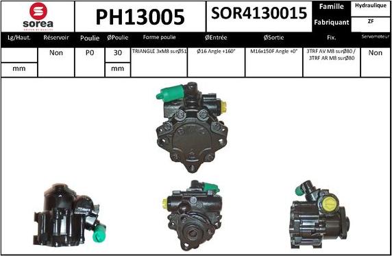 EAI PH13005 - Гідравлічний насос, рульове управління, ГУР autozip.com.ua