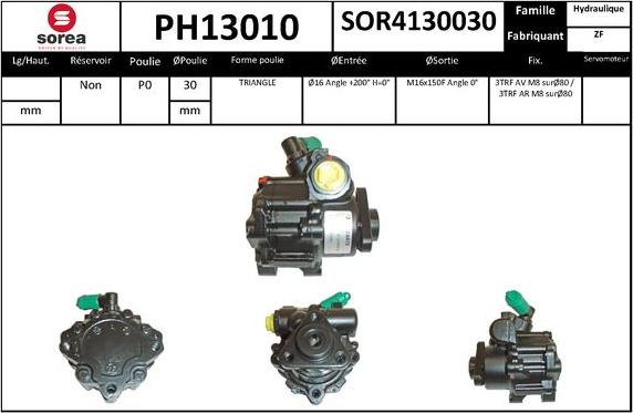 EAI PH13010 - Гідравлічний насос, рульове управління, ГУР autozip.com.ua