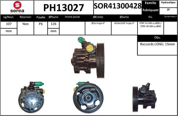EAI PH13027 - Гідравлічний насос, рульове управління, ГУР autozip.com.ua