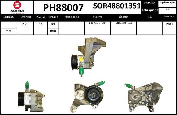 EAI PH88007 - Гідравлічний насос, рульове управління, ГУР autozip.com.ua