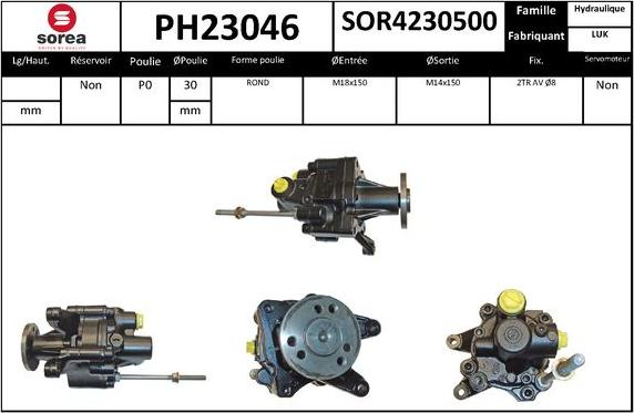 EAI PH23046 - Гідравлічний насос, рульове управління, ГУР autozip.com.ua