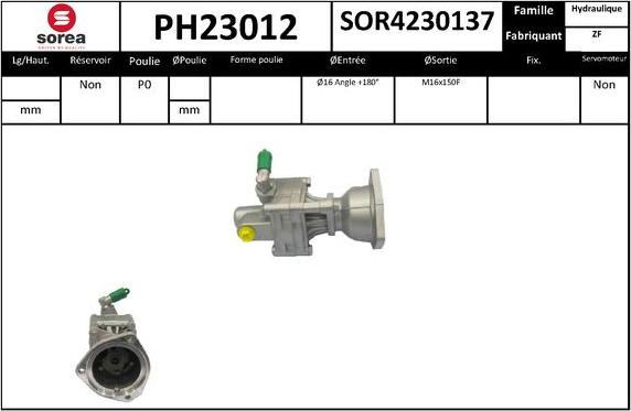 EAI PH23012 - Гідравлічний насос, рульове управління, ГУР autozip.com.ua