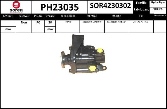 EAI PH23035 - Гідравлічний насос, рульове управління, ГУР autozip.com.ua