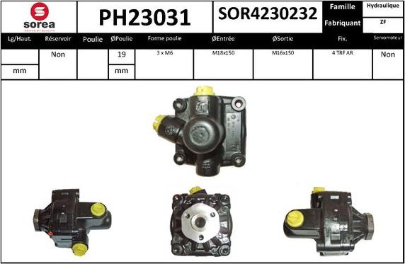 EAI PH23031 - Гідравлічний насос, рульове управління, ГУР autozip.com.ua