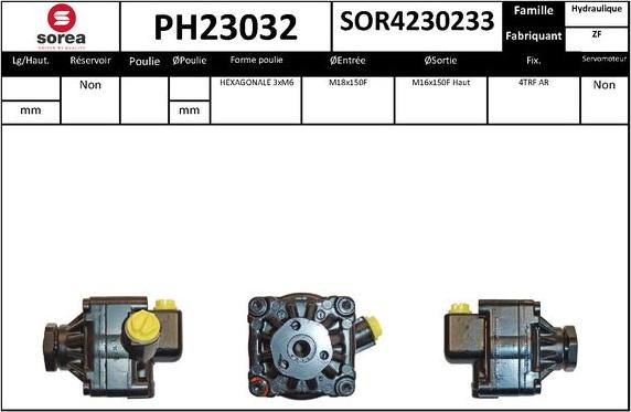 EAI PH23032 - Гідравлічний насос, рульове управління, ГУР autozip.com.ua