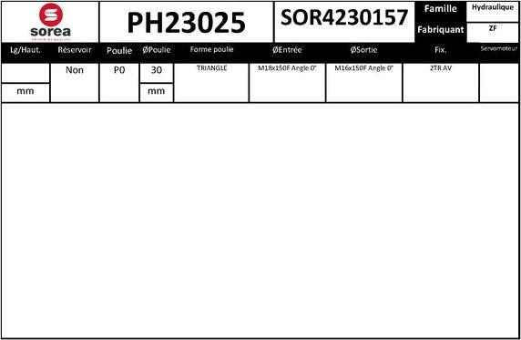 EAI PH23025 - Гідравлічний насос, рульове управління, ГУР autozip.com.ua