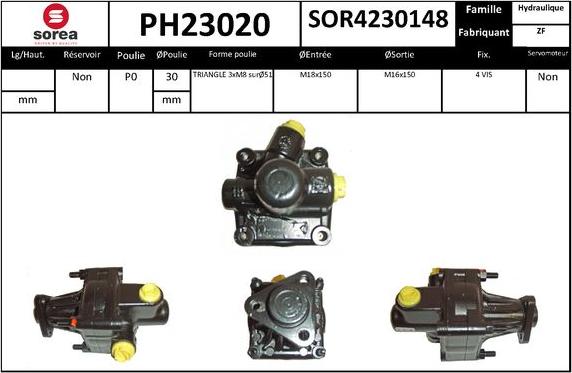 EAI PH23020 - Гідравлічний насос, рульове управління, ГУР autozip.com.ua
