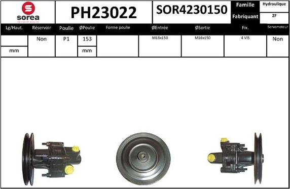 EAI PH23022 - Гідравлічний насос, рульове управління, ГУР autozip.com.ua