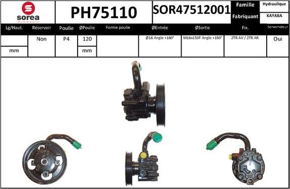 EAI PH75110 - Гідравлічний насос, рульове управління, ГУР autozip.com.ua