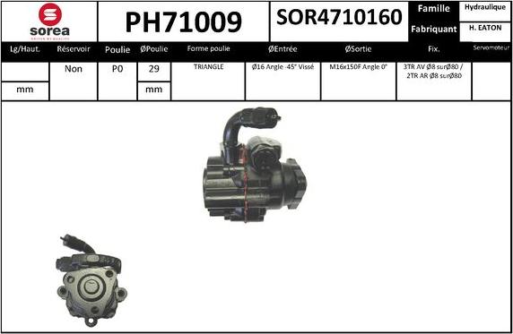 EAI PH71009 - Гідравлічний насос, рульове управління, ГУР autozip.com.ua