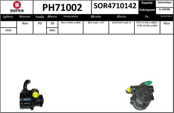 EAI PH71002 - Гідравлічний насос, рульове управління, ГУР autozip.com.ua