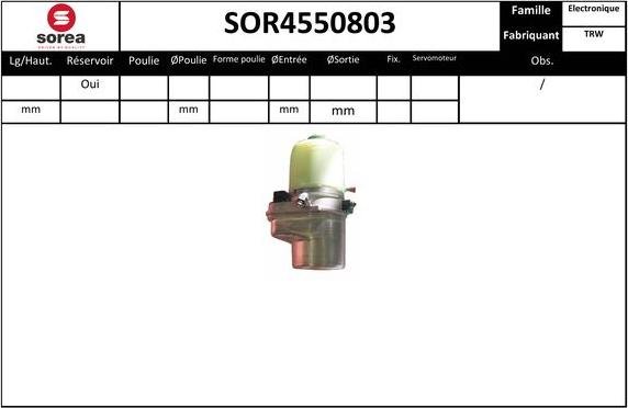 EAI SOR4550803 - Гідравлічний насос, рульове управління, ГУР autozip.com.ua