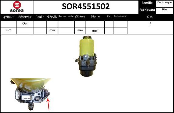 EAI SOR4551502 - Гідравлічний насос, рульове управління, ГУР autozip.com.ua