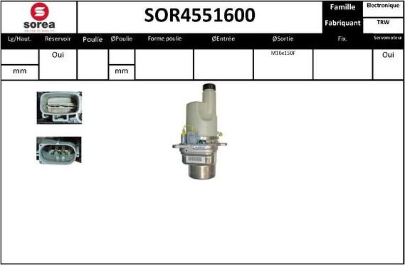 EAI SOR4551600 - Гідравлічний насос, рульове управління, ГУР autozip.com.ua