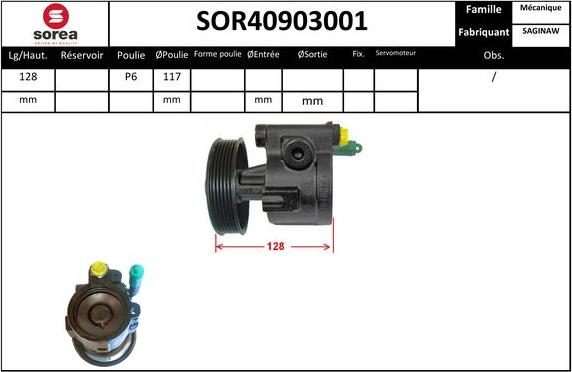 EAI SOR40903001 - Гідравлічний насос, рульове управління, ГУР autozip.com.ua
