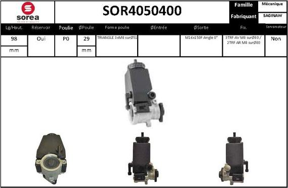 EAI SOR4050400 - Гідравлічний насос, рульове управління, ГУР autozip.com.ua
