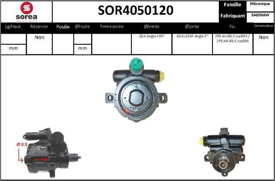 EAI SOR4050120 - Гідравлічний насос, рульове управління, ГУР autozip.com.ua