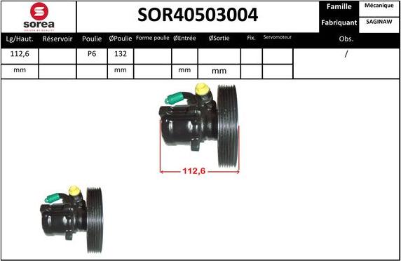 EAI SOR40503004 - Гідравлічний насос, рульове управління, ГУР autozip.com.ua