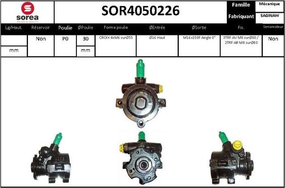 EAI SOR4050226 - Гідравлічний насос, рульове управління, ГУР autozip.com.ua